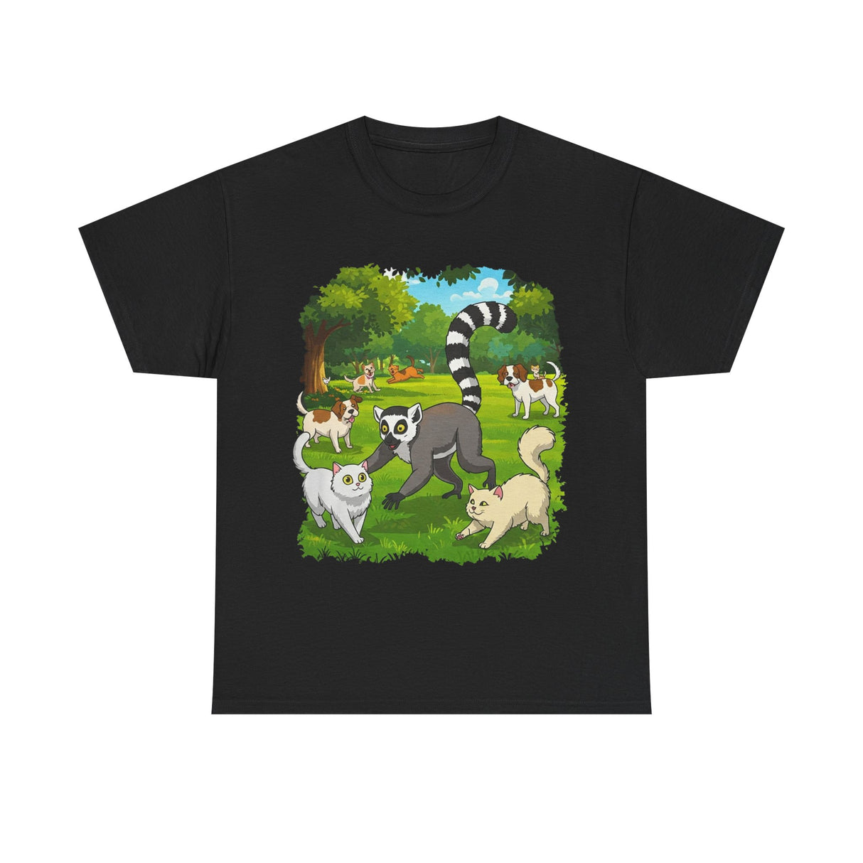 Winaye Animal Playtime Unisex Heavy Cotton T-Shirt