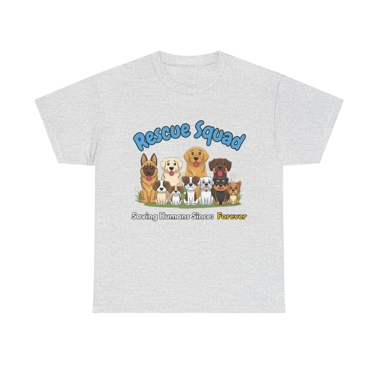 Winaye Rescue Squad Dog Lovers - Unisex Heavy Cotton Shirt for Animal Advocates