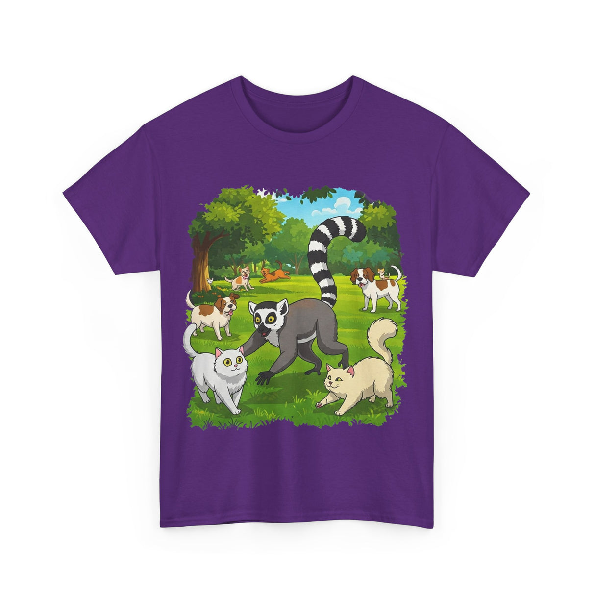 Winaye Animal Playtime Unisex Heavy Cotton T-Shirt