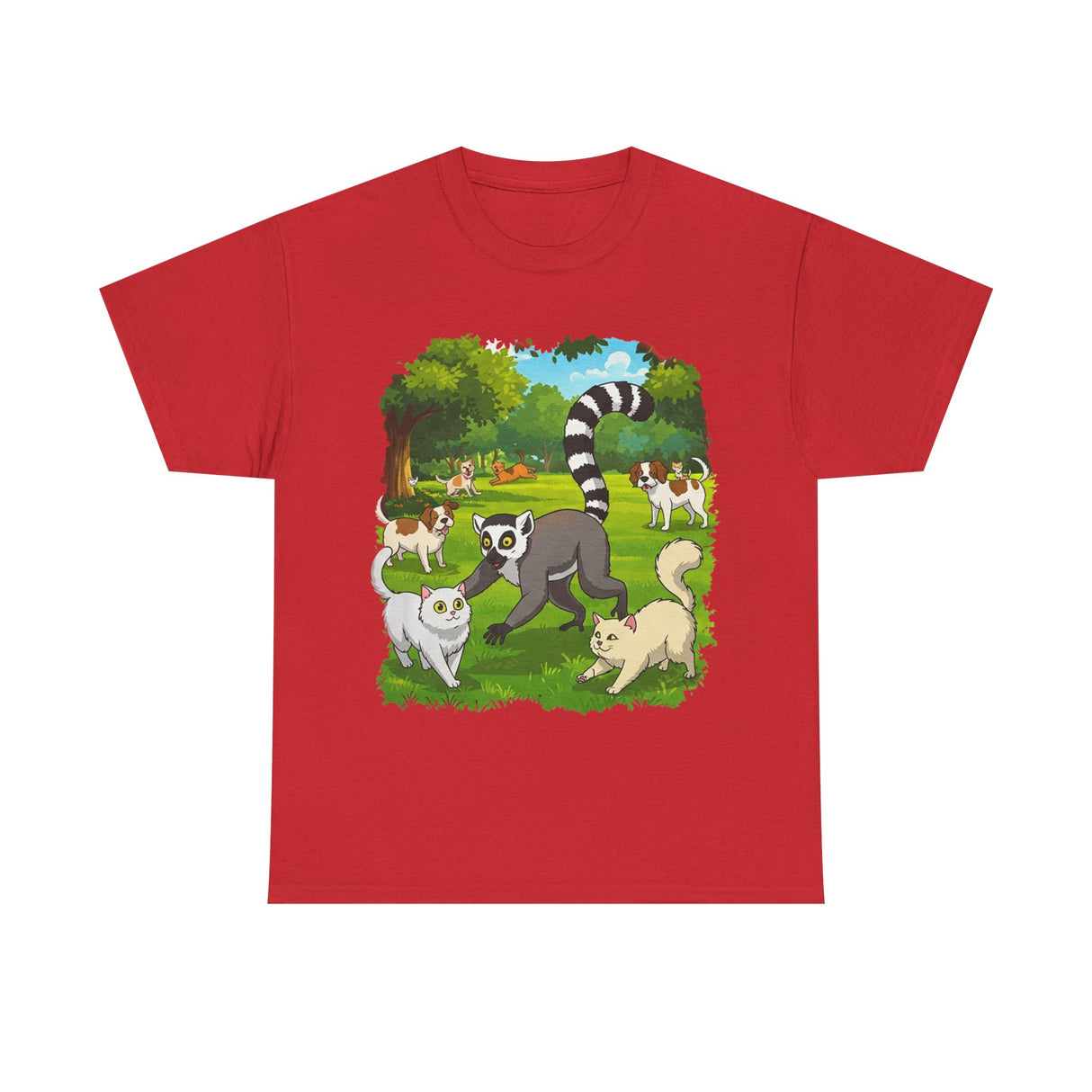 Winaye Animal Playtime Unisex Heavy Cotton T-Shirt