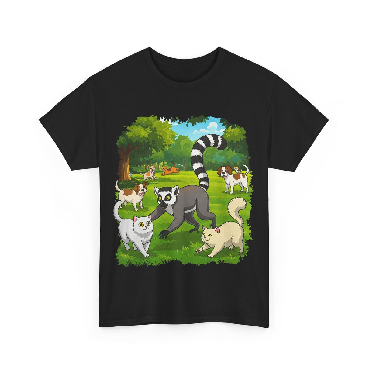 Winaye Animal Playtime Unisex Heavy Cotton T-Shirt