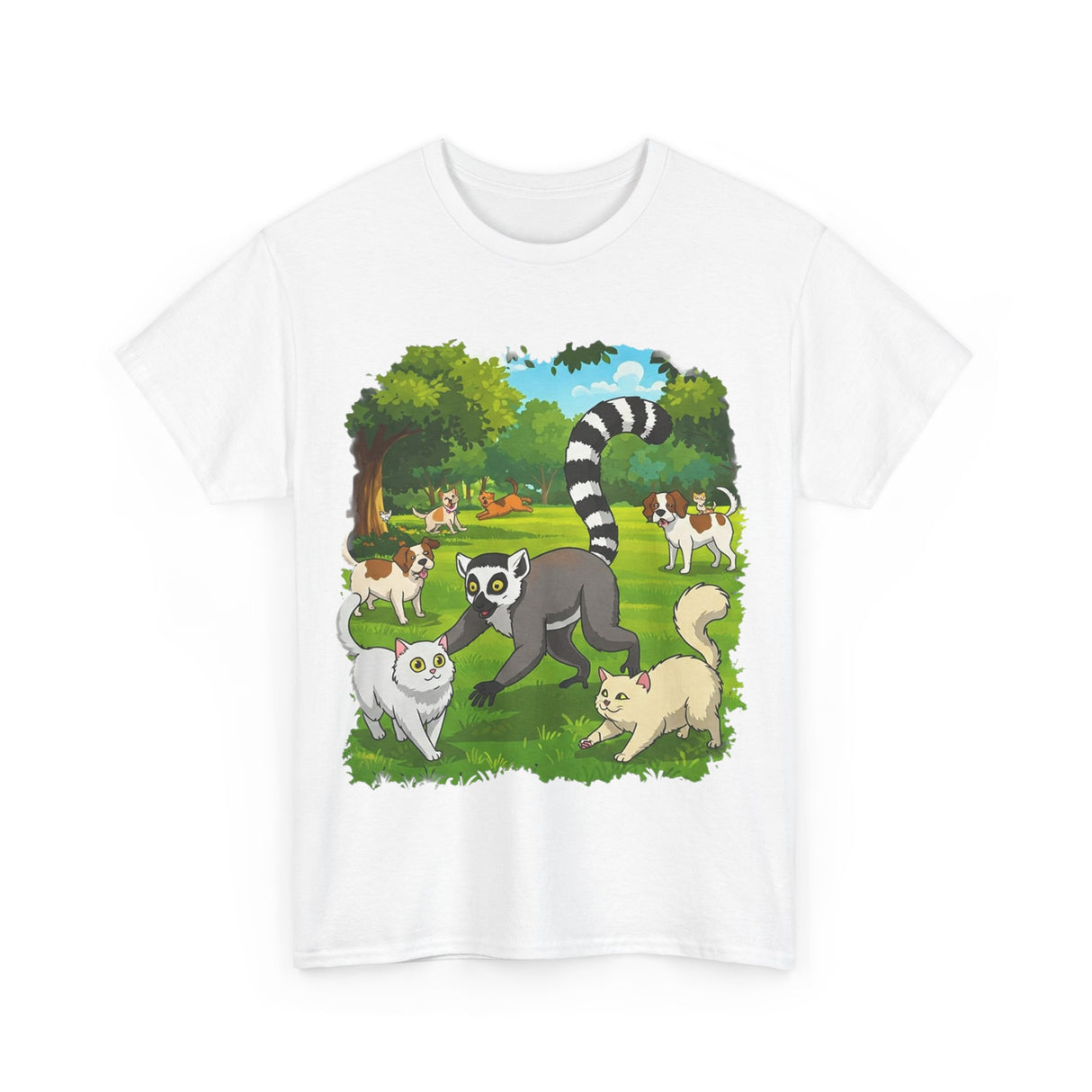 Winaye Animal Playtime Unisex Heavy Cotton T-Shirt