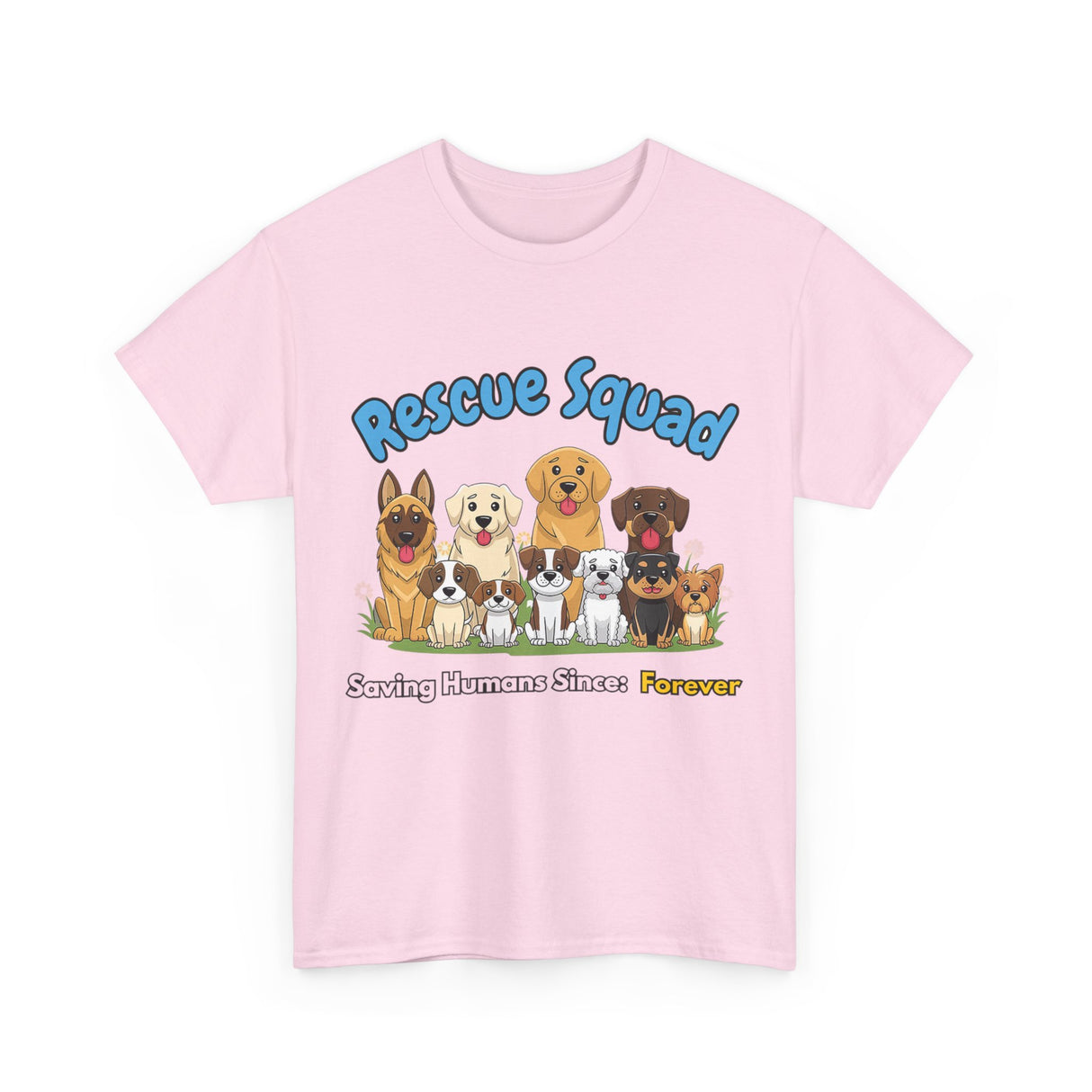 Winaye Rescue Squad Dog Lovers - Unisex Heavy Cotton Shirt for Animal Advocates
