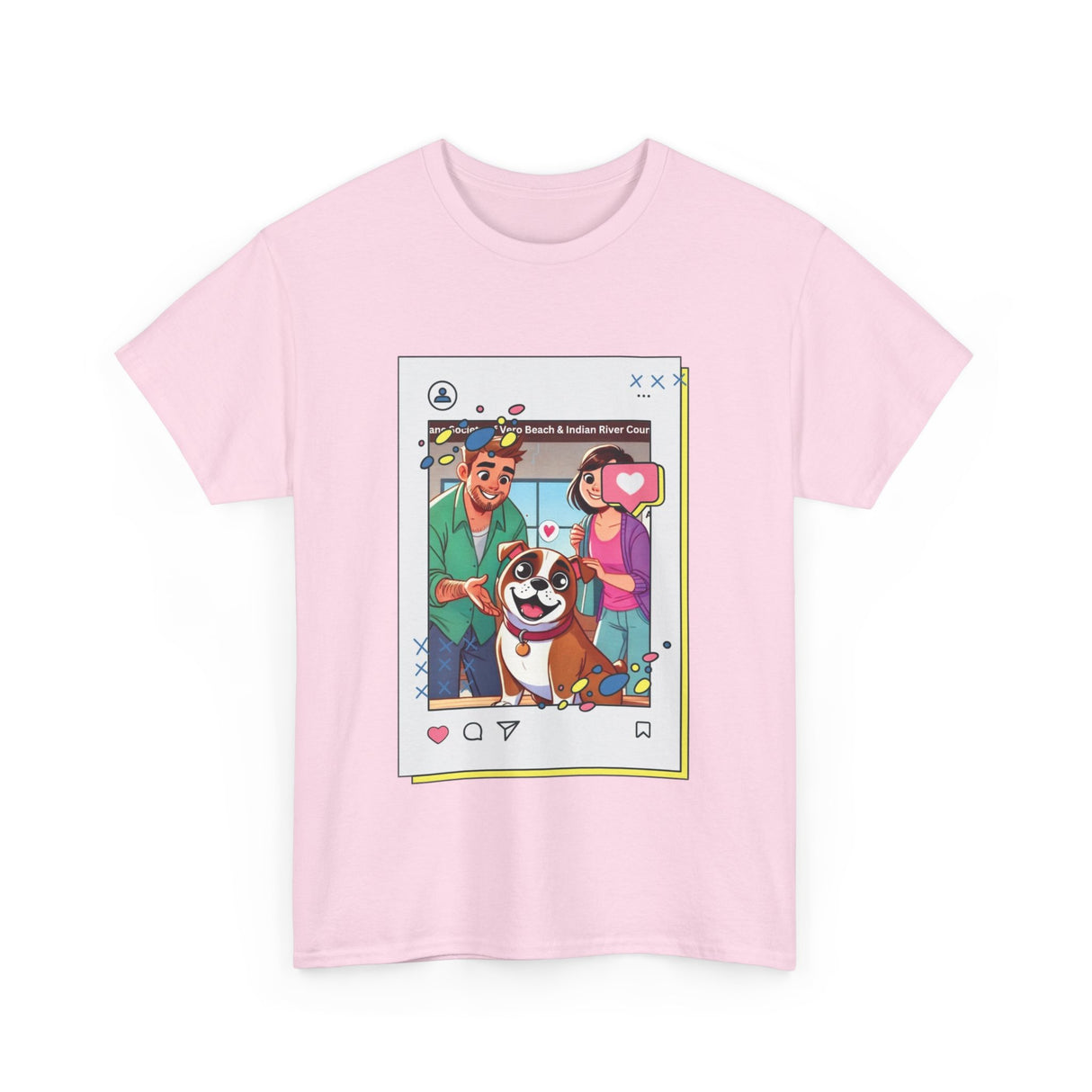 Winaye Puppy Adoption Social Media Post Unisex Heavy Cotton Tee - Perfect Gift for Pet Lovers