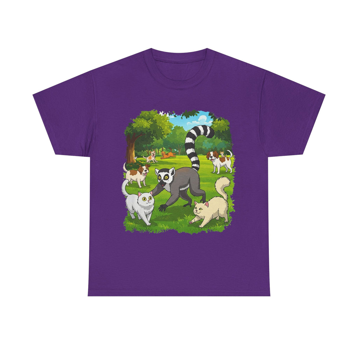 Winaye Animal Playtime Unisex Heavy Cotton T-Shirt