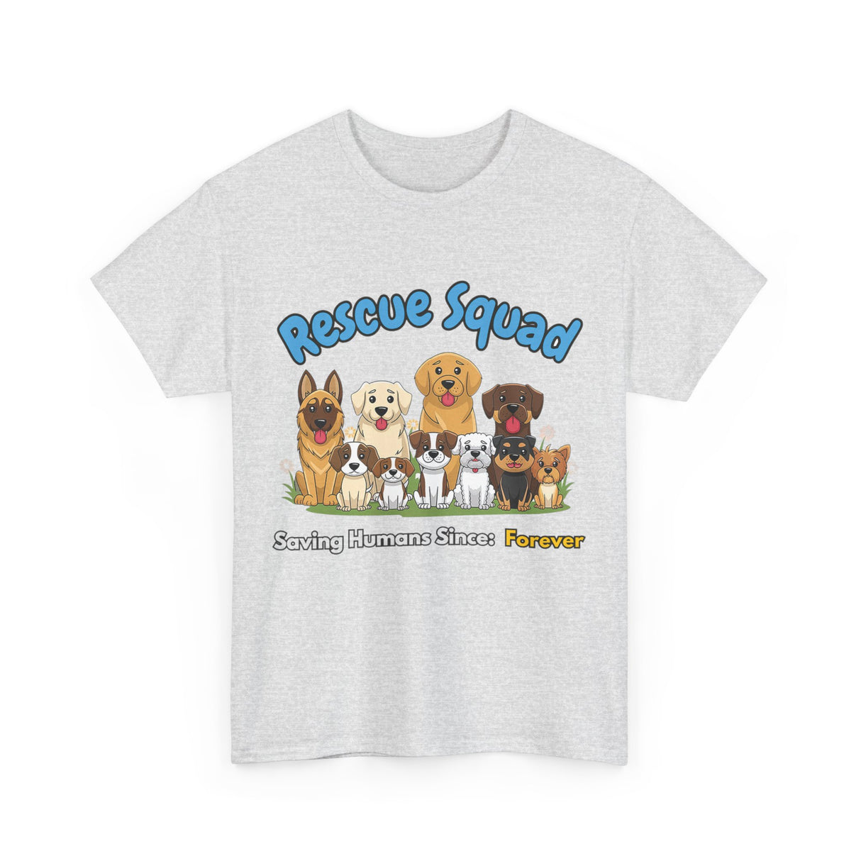 Winaye Rescue Squad Dog Lovers - Unisex Heavy Cotton Shirt for Animal Advocates