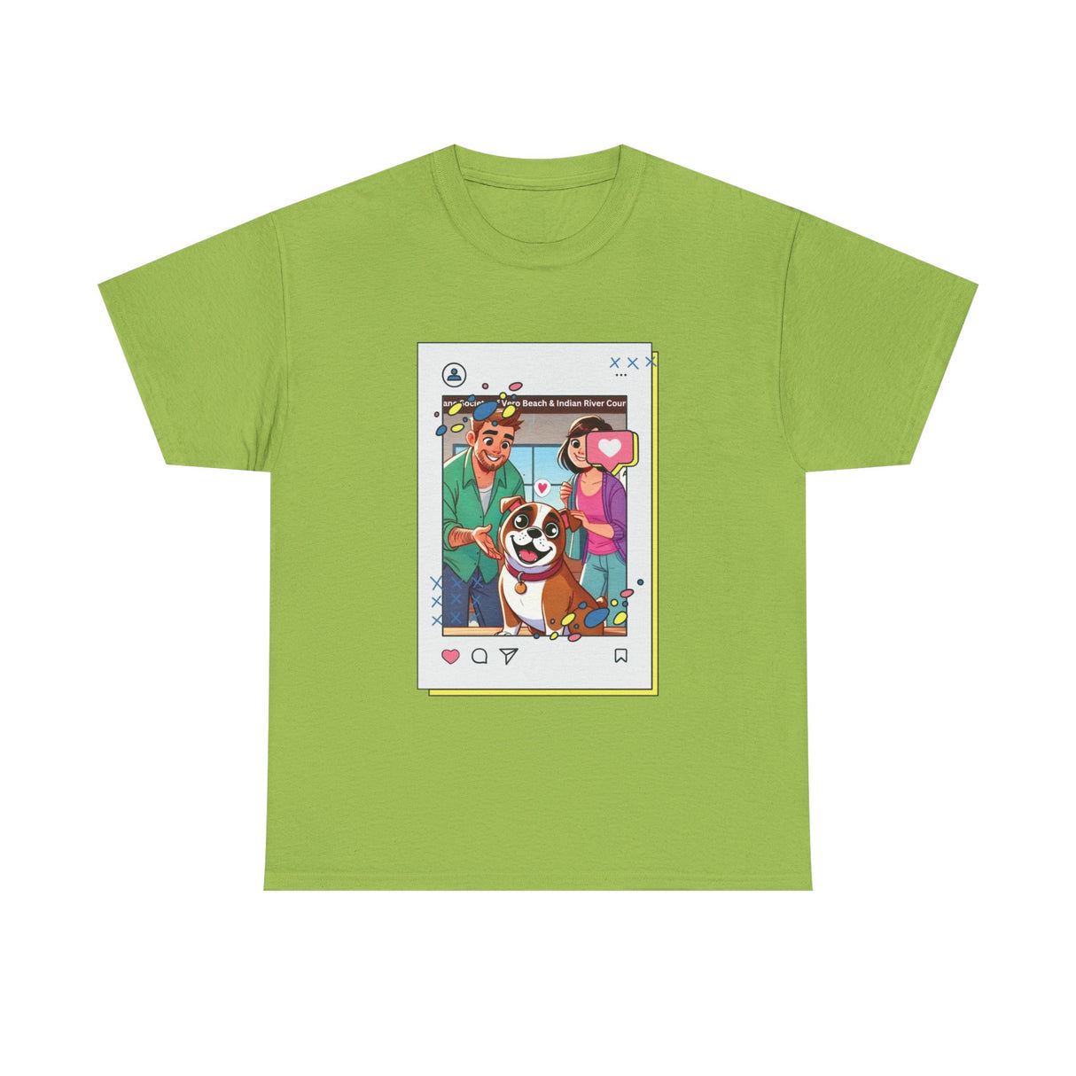 Winaye Puppy Adoption Social Media Post Unisex Heavy Cotton Tee - Perfect Gift for Pet Lovers