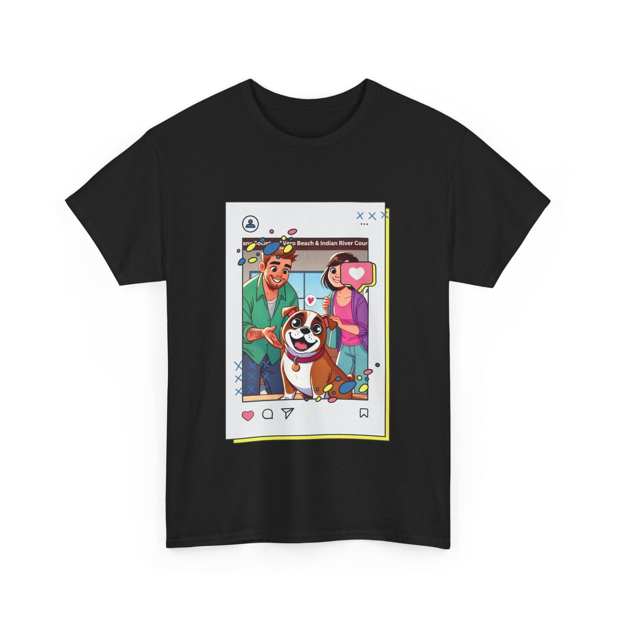 Winaye Puppy Adoption Social Media Post Unisex Heavy Cotton Tee - Perfect Gift for Pet Lovers