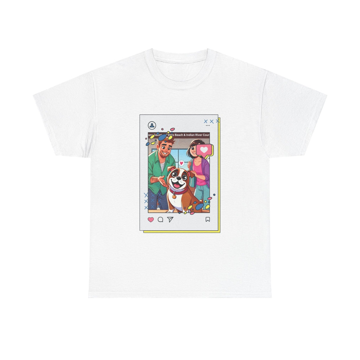 Winaye Puppy Adoption Social Media Post Unisex Heavy Cotton Tee - Perfect Gift for Pet Lovers