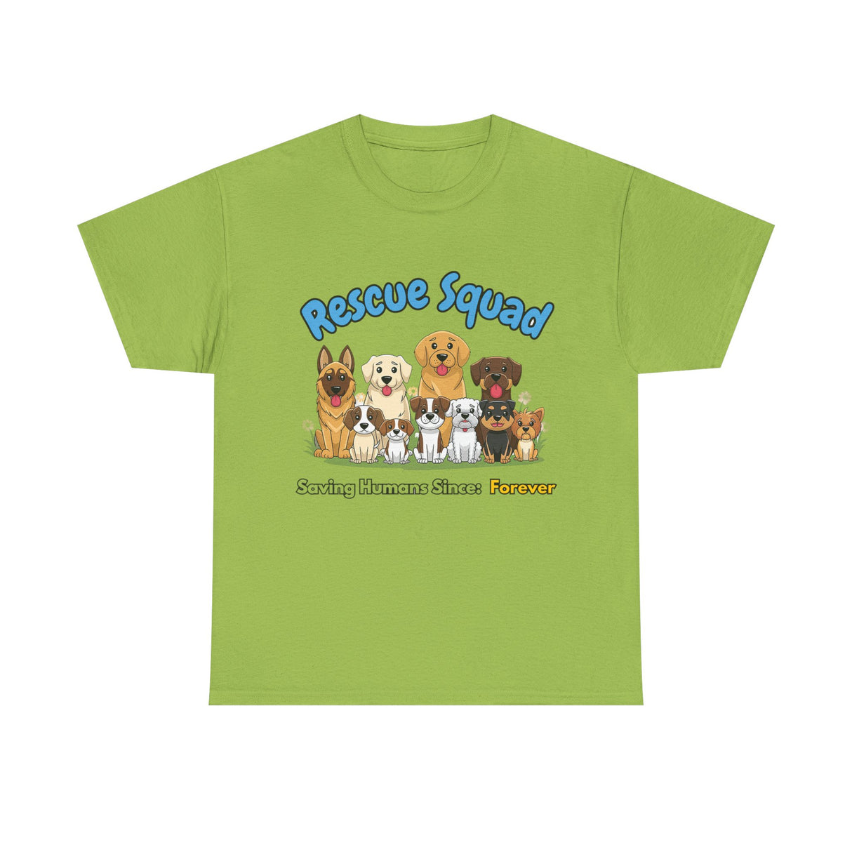 Winaye Rescue Squad Dog Lovers - Unisex Heavy Cotton Shirt for Animal Advocates