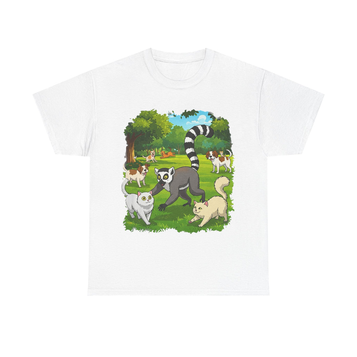 Winaye Animal Playtime Unisex Heavy Cotton T-Shirt